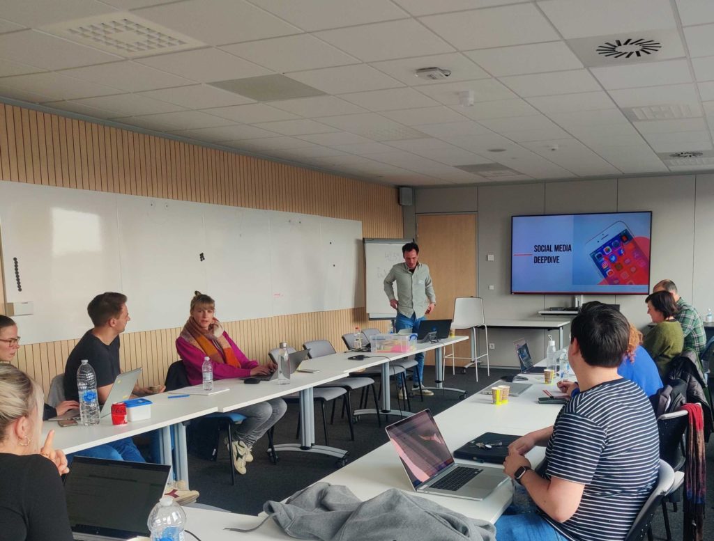 Strategy session with brand team